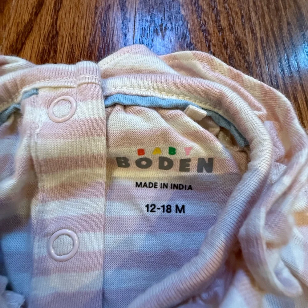NWOT Baby Boden Jersey Dress with Applique Bunnies 12-18 Months - Picture 5 of 9
